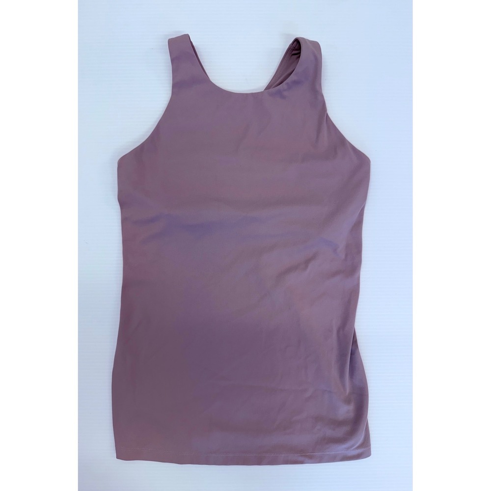 Old Navy Active Powersoft Shelf Bra Tank Top Mauve Purple Racerback Athletic
